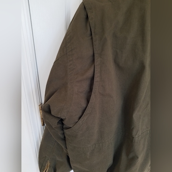 Woolrich Men's Bomber Jacket Thermal Fleece Lined Olive Green Size XL - Picture 8 of 17